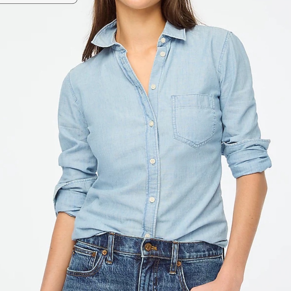 J. Crew Factory Chambray Shirt. XS. NWT.